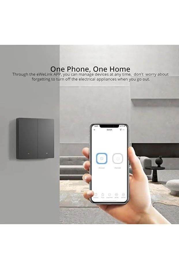 Sonoff M5-2C-86 Akıllı Duvar Anahtarı 2 Kanallı